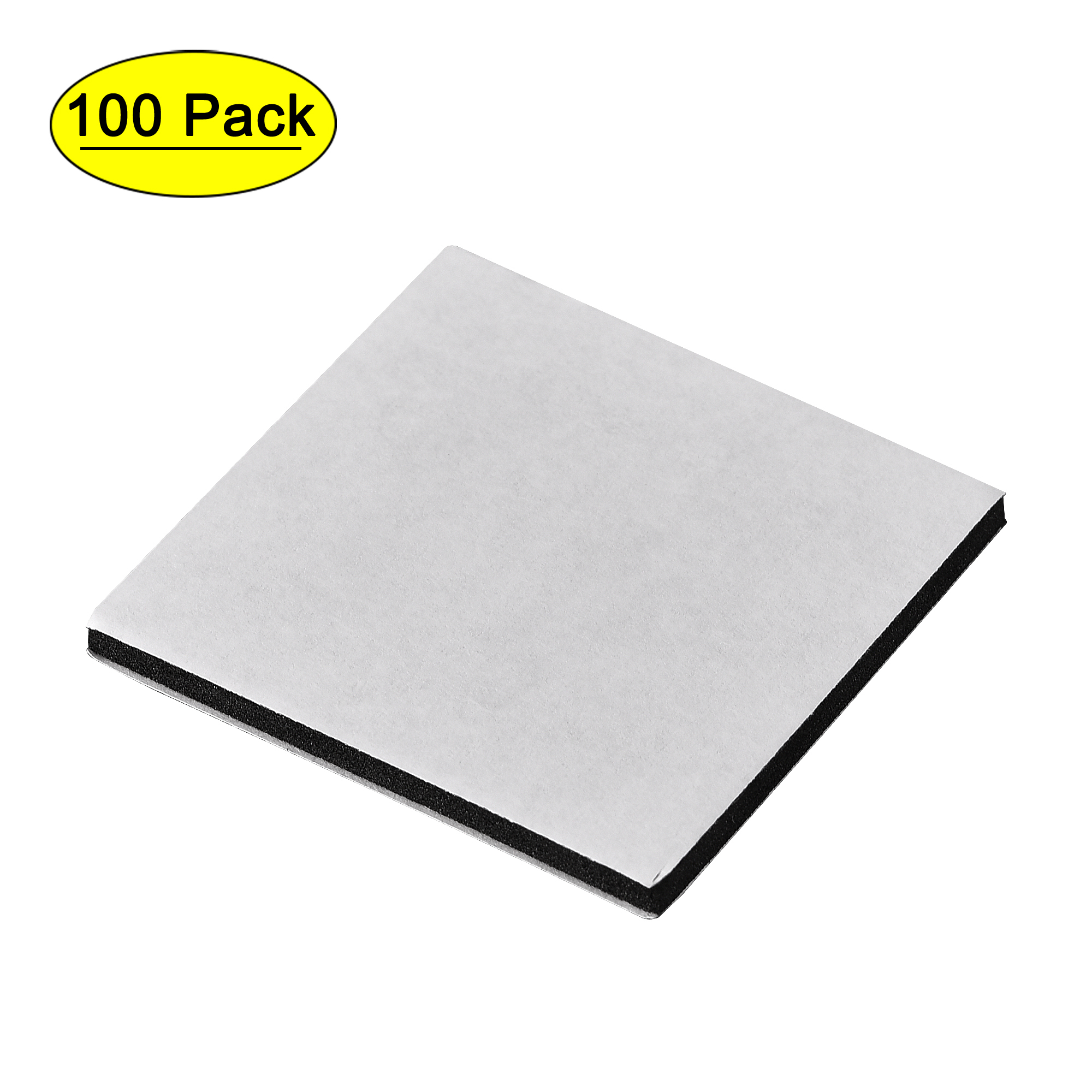 Uxcell 40 x 40 x 3mm Eva Foam Square Double Sided Sticky Pads Adhesive Tape Black 100 Pack